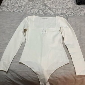 White Long Sleeve Bodysuit